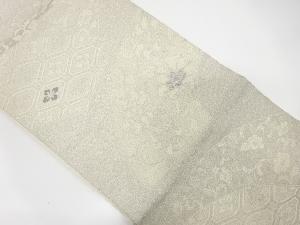 地紙に花唐草模様織り出し袋帯